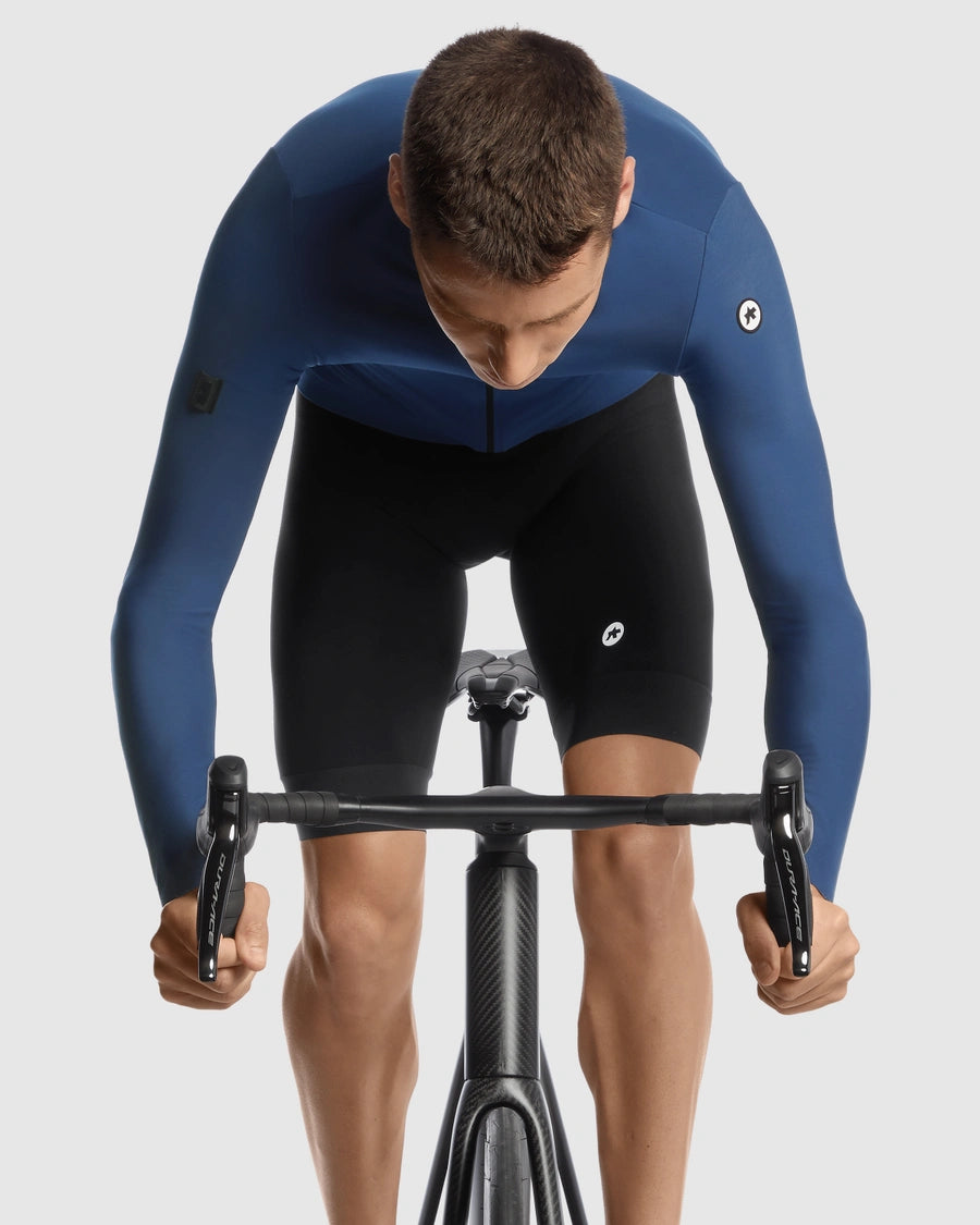 【ASSOS / アソス】MILLE GT SPRING FALL LS JERSEY C2 stone blue（春秋・初冬向け フリース生地で柔らかな長袖ジャージ）