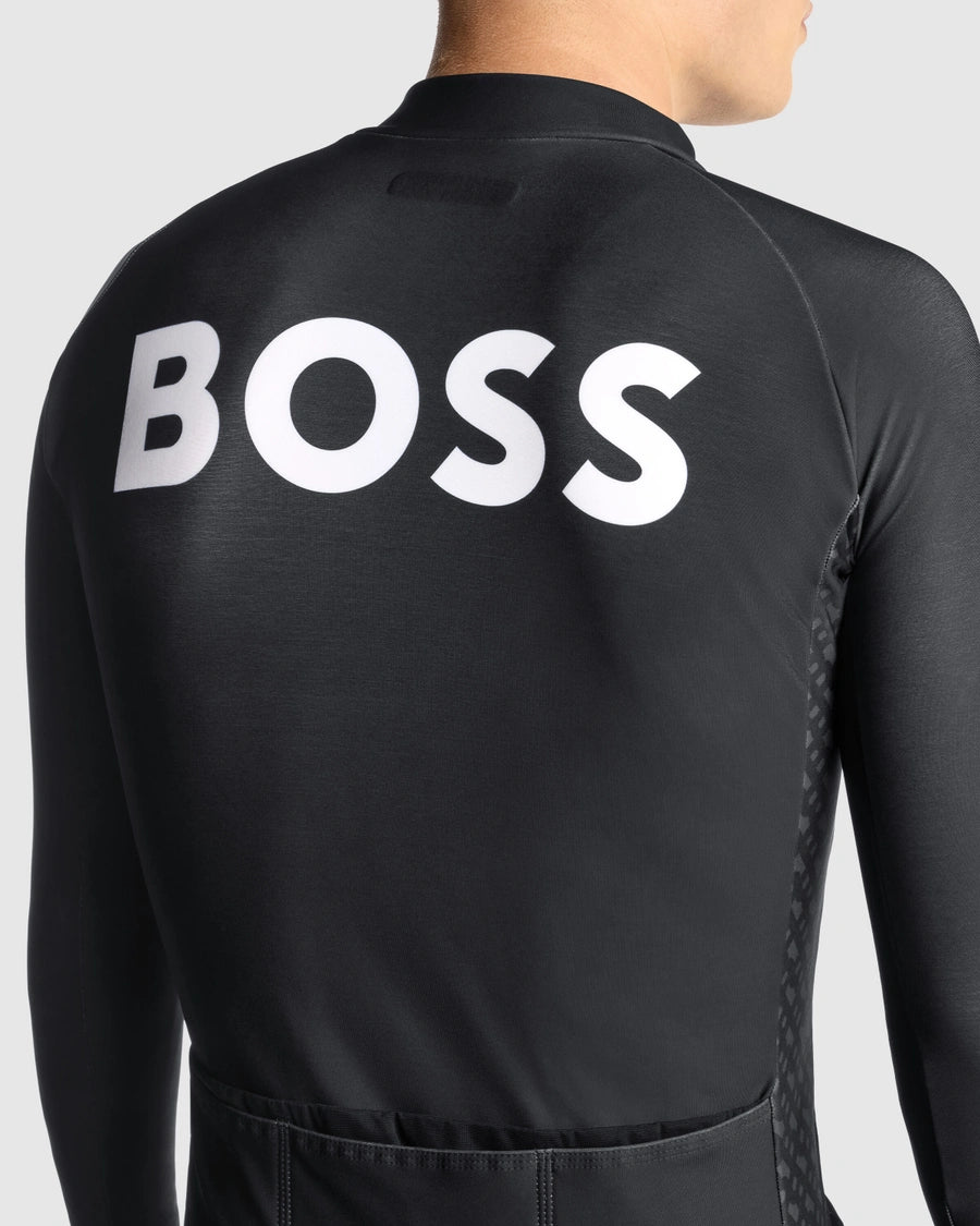 【ASSOS / アソス】BOSS × ASSOS / MILLE GT SPRING FALL LS JERSEY C2 black（春秋・初冬向け フリース生地で柔らかな長袖ジャージ）