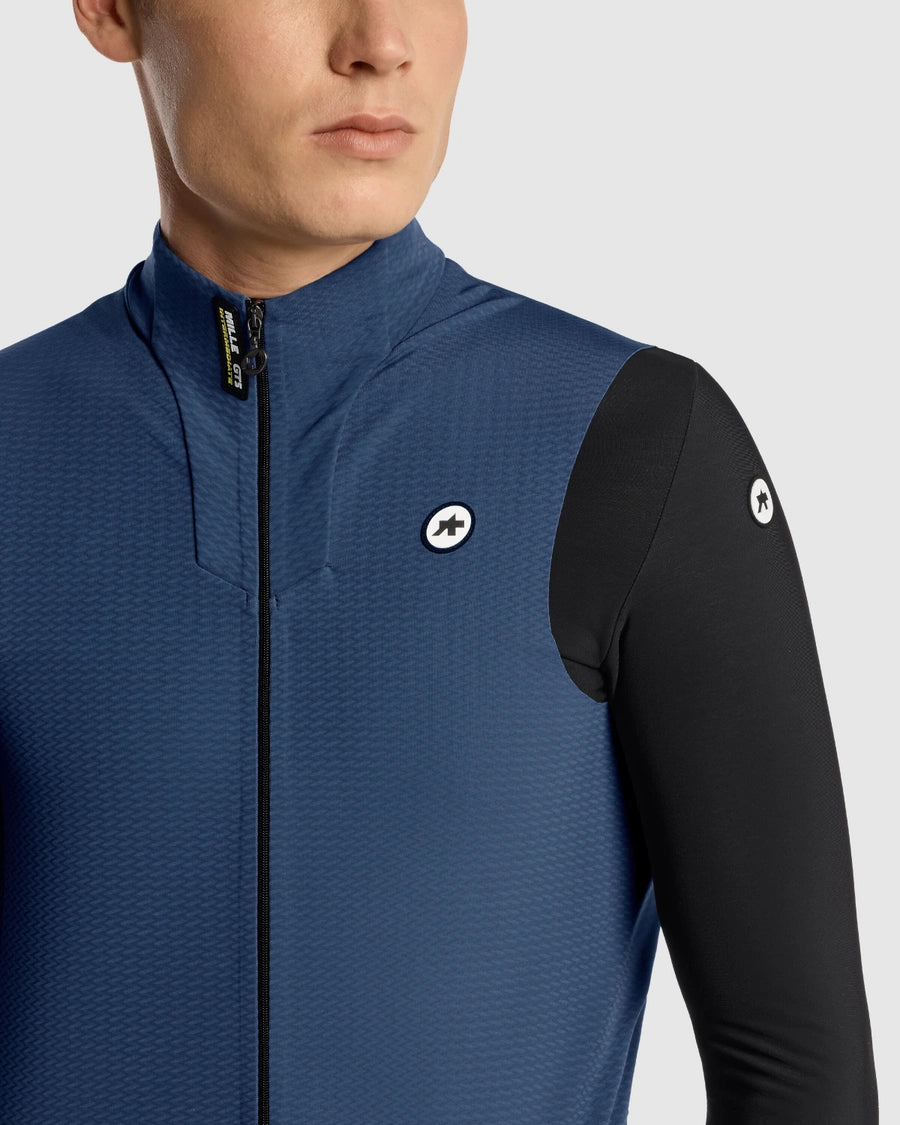 新商品【ASSOS / アソス】MILLE GTS SPRING FALL VEST C2 stone blue（背面がメッシュになったソフトシェルベスト）